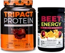 Nutrologia Buraki Natural O2, Wstępny trening w proszku, Passion Fruit Flavor (30 Servings) TRIPACT Protein Powder, 7- in-1 Mieszany shake zastępczy, Kremowy aromat czekoladowy (20 Servings)