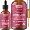 Hormon Równowaga Ciecz Krople 124; z Black Cohosh, Stinging Nettle, Red Malina Leaf, Chasteberry & More Bilans 124; Menopauza, Hot Flash, & PMS Ulgi Menstrual Herbal Support Tincture