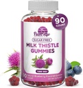 Milk Thistle Gummies- Natural Flavored, Sugar-Free Milk Thistle 1000mg Extract - Detox wątroby, Wsparcie, Renew Cleanse. Delicious Alternatywa dla Kapsułki Milk- Thistle, Power, lub Tea - 90 Count
