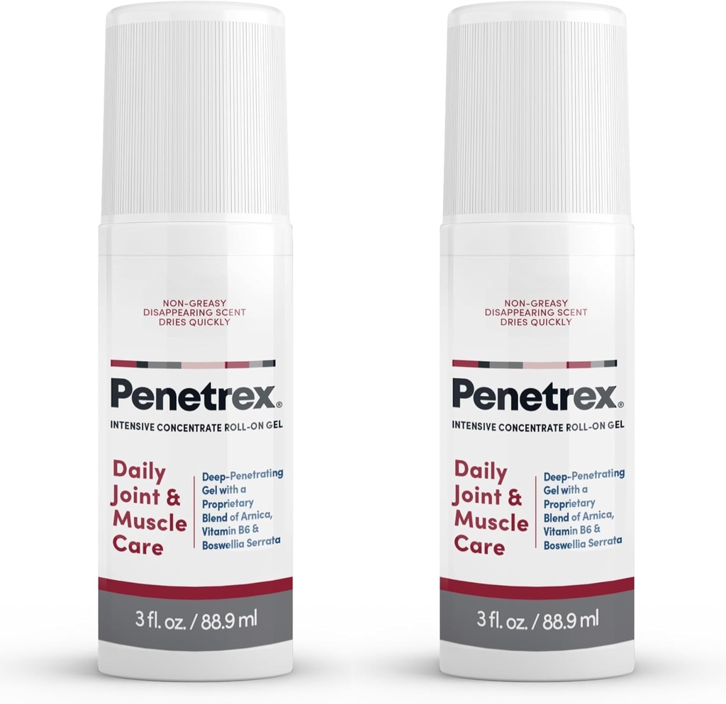 Penetrex Joint & Muscle Therapy - Kojąca żel do pleców, szyi, rąk, stóp - Premium Whole Body Rub z Arnica, Witamina B6 & MSM - 3oz Roll On Gel (2- Pack)