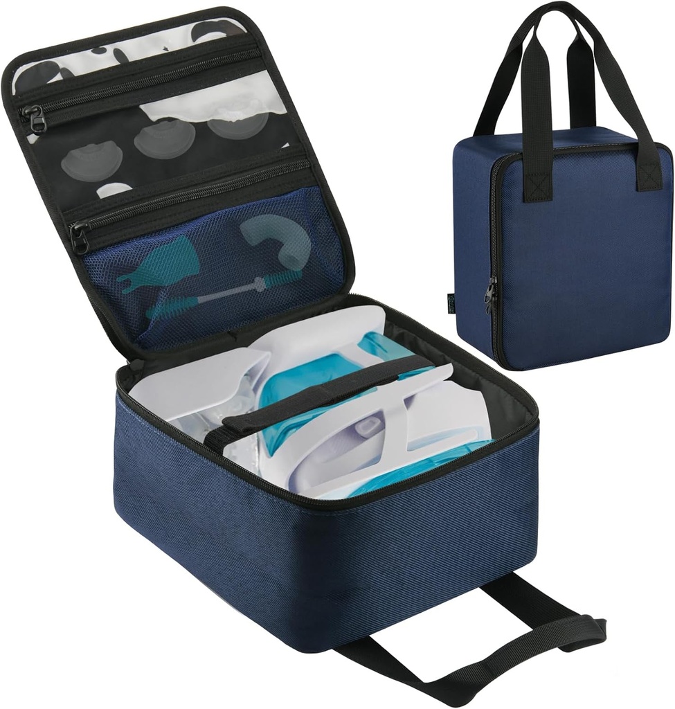 Beautyflier Nos Cleaner Storage Bag, Travel Safety for Naval Nasal Nassal Irrigation System, Controtop Caddy Portable Neti Pot Carrieing Case, Bag Protective Nos Cleaner z uchwytem Pasek (tylko worek)