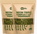 Neem Triple Complex T Cut (nie proszek), Dobry, aby świeże herbaty liści 8 uncji, liści, Kora, Kwiat w proporcji (80: 10: 10) (Opakowanie 2)