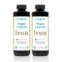 LiquidHEALTH Wegan płynny suplement żelaza z Sunactive & Ferrochel Fe - Natural Energy, System immunologiczny & Wsparcie Metaboliczne, Zwiększenie klarowności psychicznej, Prenatal / postnatal - USA Made, Non-GMO (2 Pack)