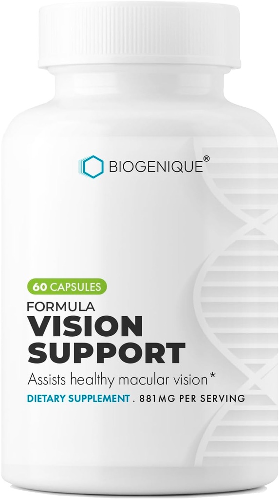 Vision Support Supplement with Lutein, Lycopene, Vitamin & Minerals for Eye Health & Vision Health Supplement 60 Kapsułki - Made in USA - Non-GMO, Gluten Free