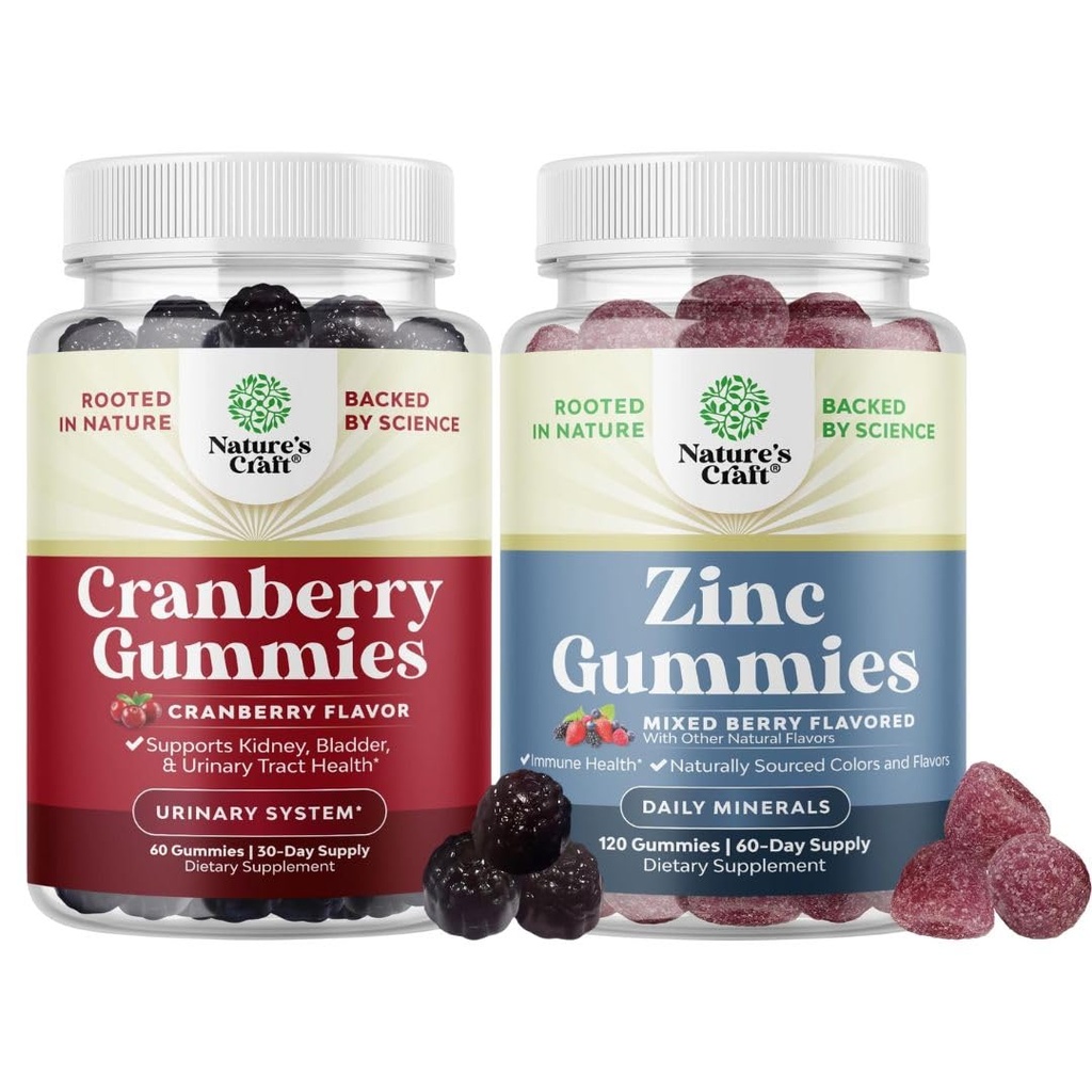 Paleta naturalnych gumek żurawinowych dla kobiet i mężczyzn oraz dodatkowe siły Cynk dla dorosłych - Dodatkowa siła Pyszne przeciwutleniacze Żurawinowe Chews - Cytrat cynkowy do żucia 50 mg Immunitet