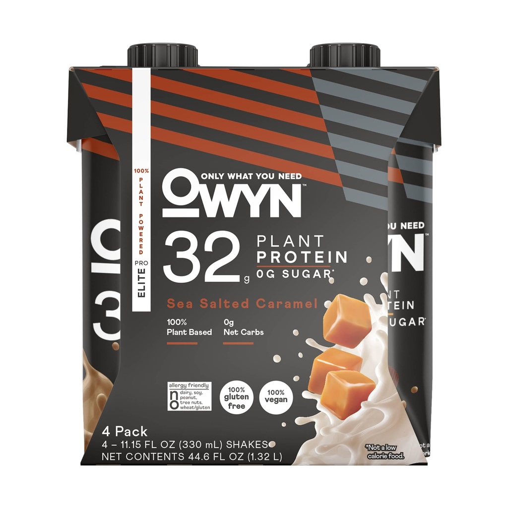OWYN Salt Morski Karmel Elitarna roślina Białko Shake 4pk, 11.15 FZ