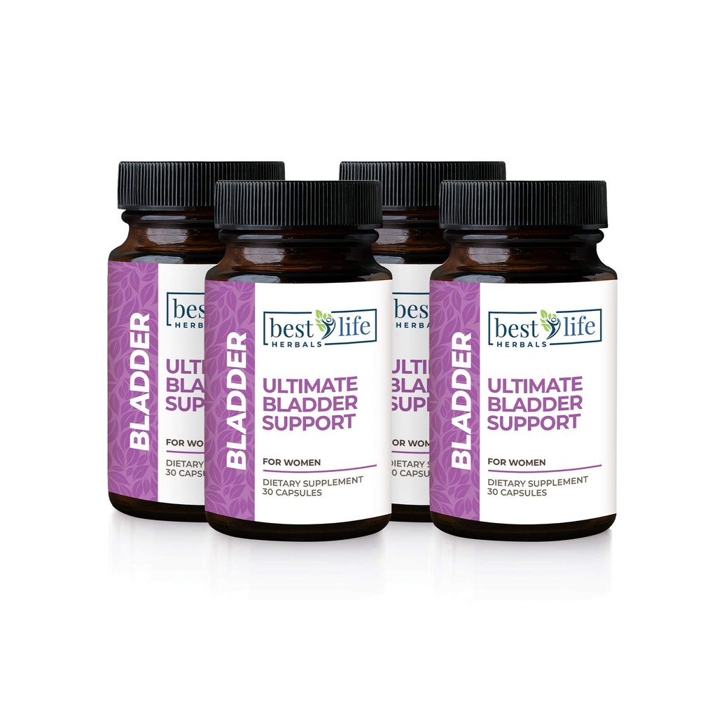 Best Life Herbals Kobiety Ultimate Bladder Supplement i suplement kontrolny dla nietrzymania moczu, wycieku i nadczynność Bladder - 4 butelki
