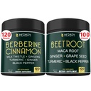 Bundle 7in1 Berberine HCl 97% & 6in1 Burakowe kapsułki korzeniowe