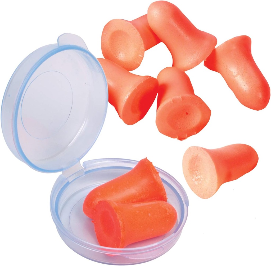 Apex Soft Foam Ear Plugs with Case, NRR 33db, 1 Pakiet, 4 Para w każdym opakowaniu