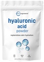 Micro Składniki Hyaluronic Acid Serum proszek, 100 Gramy 124; Niska masa cząsteczkowa, Cosmetics Stopień 124; Nawodnienie skóry i nawilżenie Suplementy wsparcia 124; Wegan, Rozpuszczalny w wodzie (W ciągu 2 godzin)