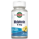 KAL Melatonina 5mg Sleep Aid Lozenges, Melatonin Suplement wspomaga jakość snu, uspokojenie i zdrowy cykl snu, z dodatkiem witaminy B6, Wegetarianin, Natural Lemon Flavor, 60 Lozenges