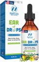 Natrulo Natural Ear Drops for Ear Infection - Homeopatic, Ziołowe krople dla dorosłych, Dzieci & Zwierzęta domowe - dla Uszy, Uszy pływaka, Loosen Wax - Dzieci bezpieczny olej ucha, Made in USA (2 Oz)