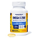 Oceanblue Professional Omega-3 2100- 60 Count - Wysokiej mocy Triple Siła Burpless Fish Suplement oleju z EPA, DHA & DPA - Flavor pomarańczowy, 30 Służenia