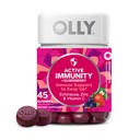 OLLY Immunitet Gummy, Wsparcie immunologiczne, Elderberry, Cynk, Witamina C, Suplement, Berry Flavor, 15 Day Supply - 45 Count