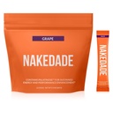 Nakedade Grape - Performance Enhancing Sports Drink Powder - Proszek elektrolitowy - Brak GMO lub sztucznych słodzików, Gluten- Free, Soy- Free, Dairy- Free - 16 Sticks