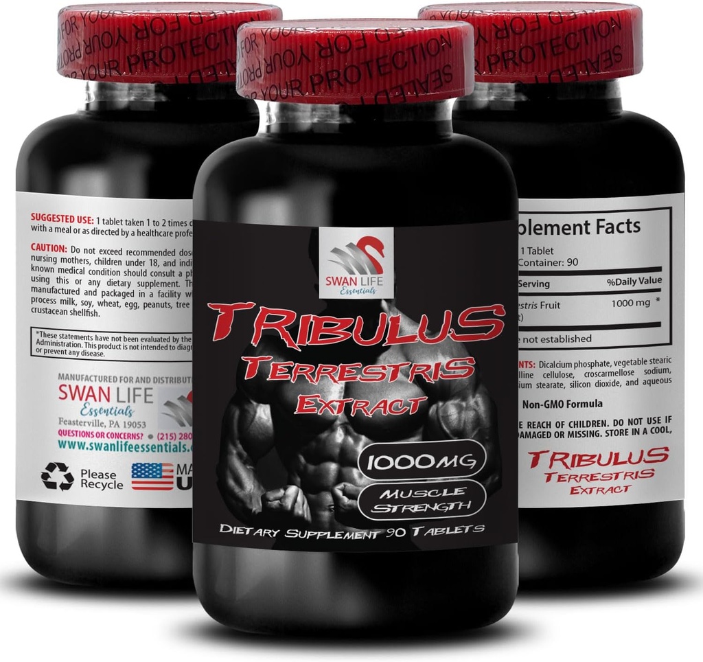 Natural Stamina Boost - TRIBULUS TERSTARIS Extract - Siła i wsparcie aktywności, Energy Optimization Formula, Plant- Based Power, Body Performance Mieszanka, Aktywny odzysk, Energia Flow 1Bot 90Tabs