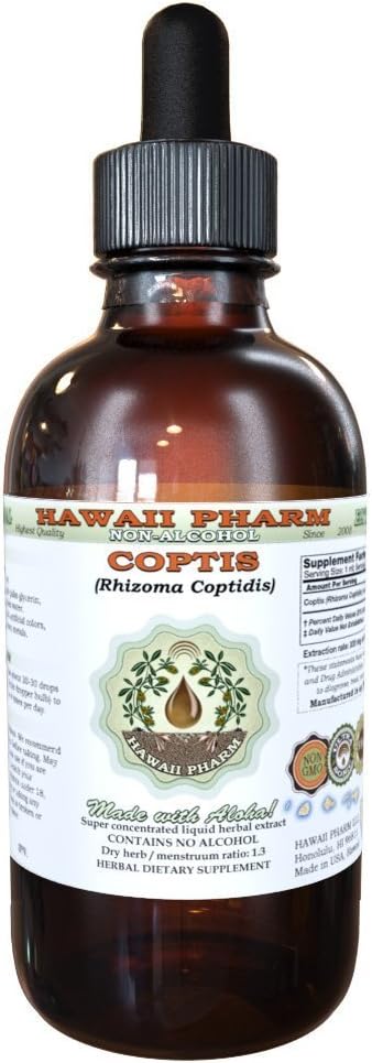Ekstrakt płynny bez alkoholu Coptis (Rhizoma Coptidis) Suszony glicerol korzeniowy Hawaje Pharm Natural Herbal Supplement 2 oz