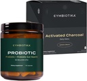 CYMBIOTIKA Probiotic 50 Miliard CFU & Aktywowany Węgiel płynny Suplement, Wspiera zdrową trawienie dla mężczyzn i kobiet, Stomach Detox & Relief, Pomaga łagodzić gaz i wzdęcia, Łatwy w użyciu