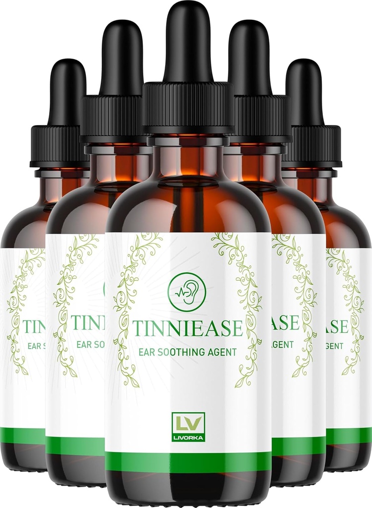 LIVORKA (5 opakowań) Krople Tinnisease, Krople Tinnisease dla wsparcia słuchu, Krople Tinni Ease, Krople Tinnisease Ear, 5 Butelki na 150 dni