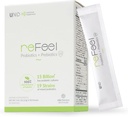 ReFeel 2.0 Daily Probiotic Supplement - 15 Billion CFU, Lekko Słodki Jogurt Flavor, Prebiotyki Wliczone, dla optymalnego Gut Flora Balance, Wchłanianie odżywcze i ogólne Wellness (19 Mieszanka smugi)