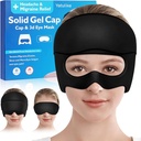 Ból głowy Relief kapelusz, kojący Migrena Relief Cap Gel Ice Head Wrap głowy Ból głowy Maska dla zatoki, Puffy Eyes, Napięcie i Relief Stress - Gorąca i zimna terapia
