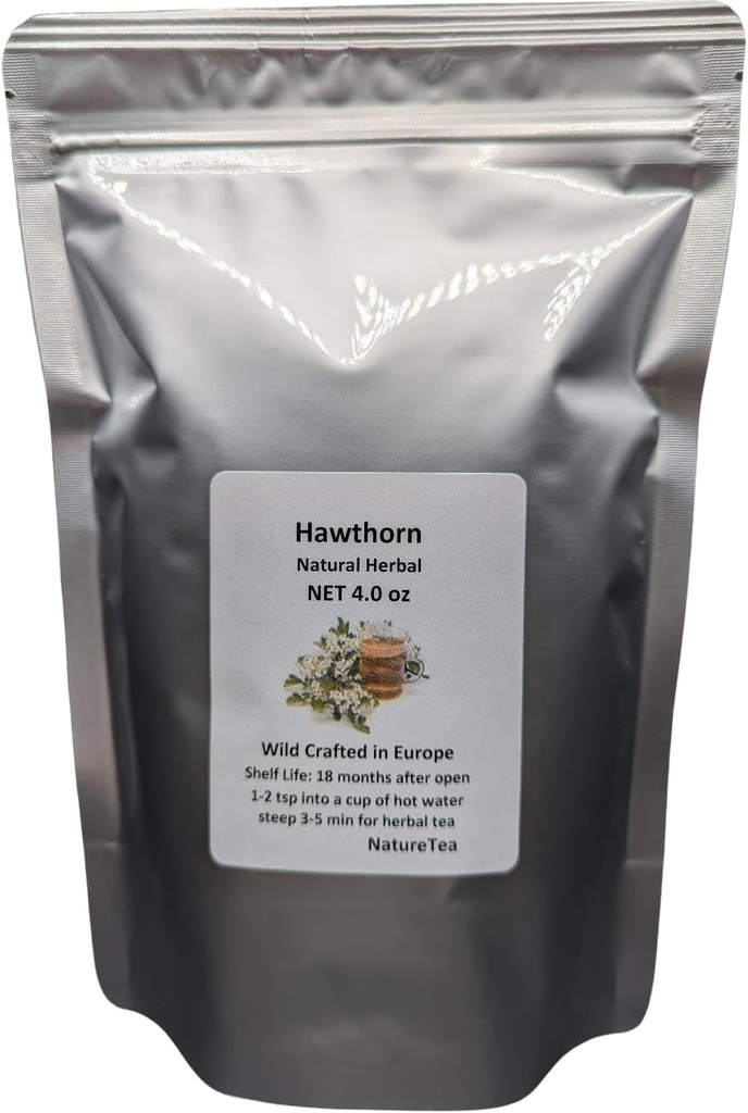 Hawthorn - Crataegus laevigata Loose Leaf & Flower C / S from 100% Nature (8 oz)