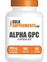 BulkSupplements.com Kapsułki Alpha GPC - Acetylocholina Suplementy, Alpha GPC 300mg - Suplementy choliny, Gluten Free, 2 Kapsułki na Serving, 180 Kapsułki (Opakowanie 1)