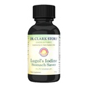 Żołądek z Dr. Clark Store, Zawiera jod Lugol 2% Jod granulowany - 1 fl. Oz z kroplomierzem i Cone Cap do podróży