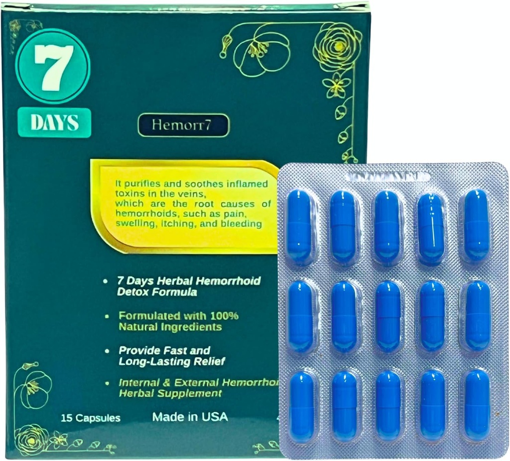 Hemorrhoid Herbal Remedy, 7 dni Detox Formula, Herbal Remedies Praca, aby odnieść się do Root Przyczyny hemorhoidów dla długotrwałej pomocy.