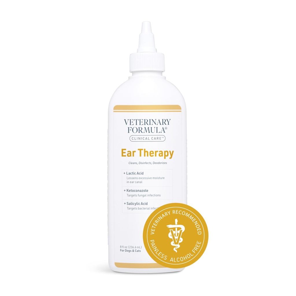 Weterynaryjna Formuła Klinical Care Ear Therapy, 8 oz. - Kot i pies Ear Cleaner - Pomaga łagodzić swędzenie i Czyścić Kanał Uszy Demencji i Buildup