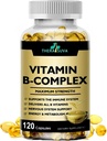 Max Siła Witamina B- Complex + CoQ10 + Witamina C - Wysoka potencja Naturalny suplement dla energii i wsparcia metabolizmu - 120 Softgels, 60 Day Supply