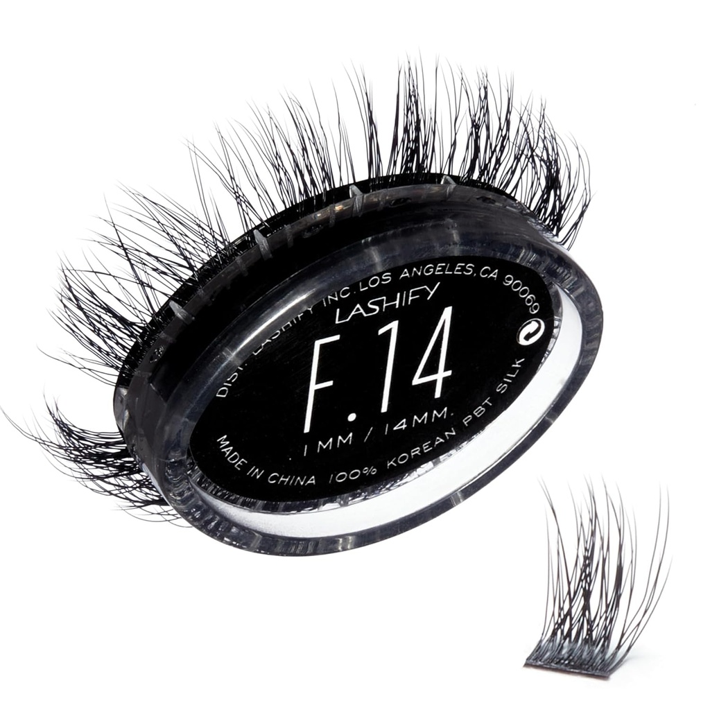 Lashify Fluffy 14mm Gossamer Eyelash Rozszerzenia Refill, czarny, łatwe DIY fałszywe rzęsy, aby dodać pełną i wymiar
