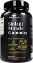 Medical Creacules Shilajit Gummies - 1000mg Pure Himalayan Extract w / Kwas Fulvic, Wegan, Sugar- Free, Wysoka potencja. Wsparcie Energetyki i Immunitetu z ponad 84 Minerałów. 60 Pyszne gumki