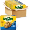 BelVita Śniadanie Bary Biscuits, Blueberry, 30 Total Packs, 6 Pudełka (4 Biscuits Per Pack)