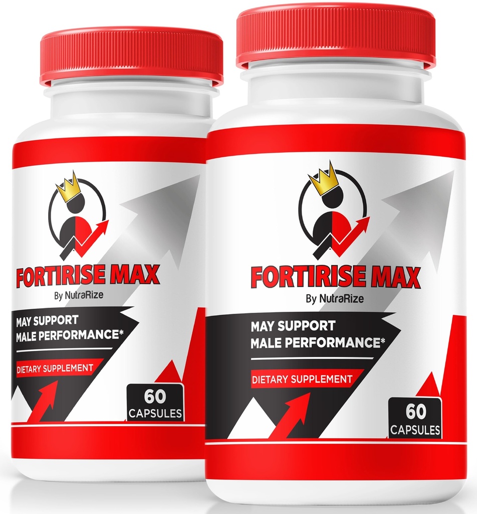 (2 Pack) Fortirise Max, Oficjalny Fortirise Max dla mężczyzn - Wspiera Stamina i poziom energii, Wszystkie Naturalne Formuły do wspierania wydajności i ogólnego zdrowia, Fortirise Max Pills Review (120 Kapsułki)