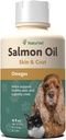 NaturVet Salmon Oil Skin Supplement for Dogs & Cats - Zawiera Omega-3, 6 Kwasy tłuszczowe - Dla zdrowej skóry, błyszczące płaszcze - Supplement Coat Dog, Suplement skóry kota - 16 Oz.
