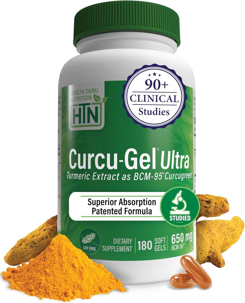 Zdrowie Thru Nutrition Curcu- Gel 650mg BCM- 95 ® CurcuGreen Turmeric Curcumin 124; Wysoka absorpcja 124; Zdrowa odpowiedź zapalna 124; Klinicznie zbadany produkt leczniczy 124; Trzecia strona testowana 124; Nie-GMO (Opakowanie 180)