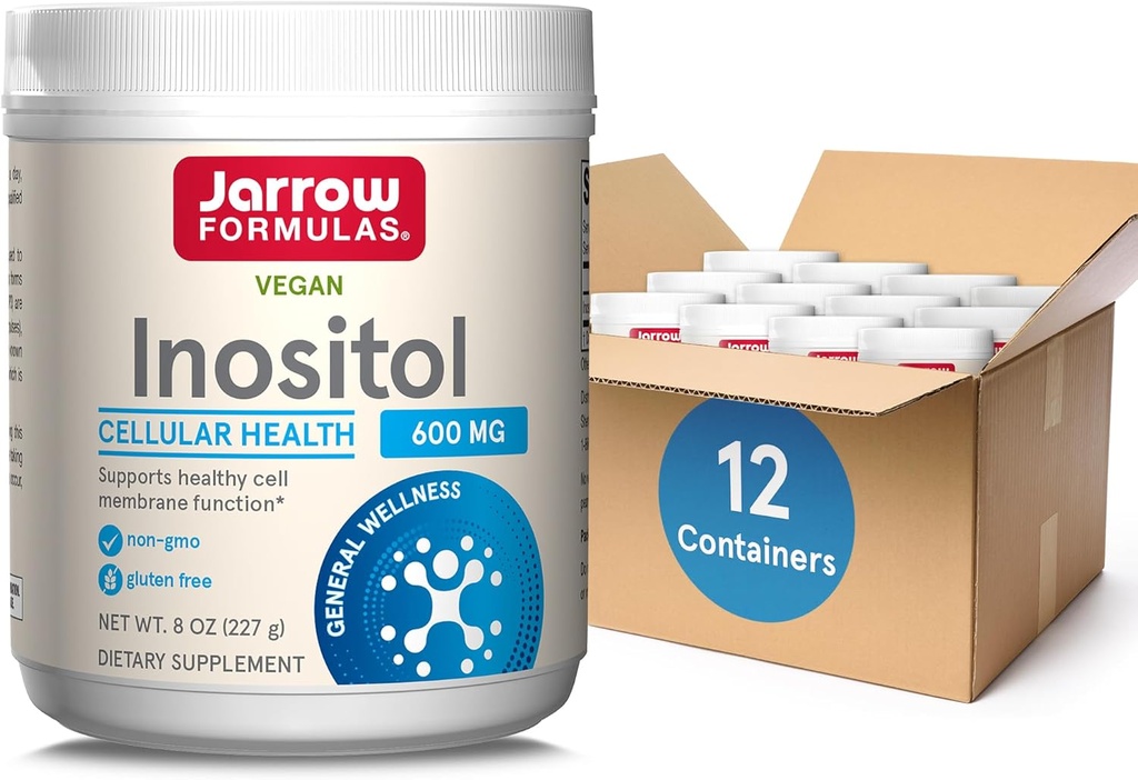 Jarrow Fixas Inositol 600 mg, Suplement diety do wsparcia zdrowia komórkowego, 8 oz Proszek, Około 378 Day Supply
