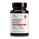Dr Mercola Pure Power Energy Boost, 30 Służenia (30 Kapsułki), Ginseng + B12, Suplement diety, Wzmacnia energię fizyczną i psychiczną, Non-GMO