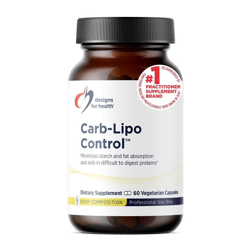 Designs for Health Carb- Lipo Control (ProtectZyme) - Digestive Enzyme to help Minimize Fat + Skrobia Wchłanianie i Spożywanie Gluten, Kazeina - Wspiera zdrową skład ciała (60 kapsułki)