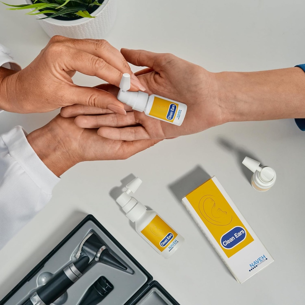 NAVEH PHARMA CleanEars Wosk ortopedyczny Rozpylacz usuwający 0,5 Fl Oz