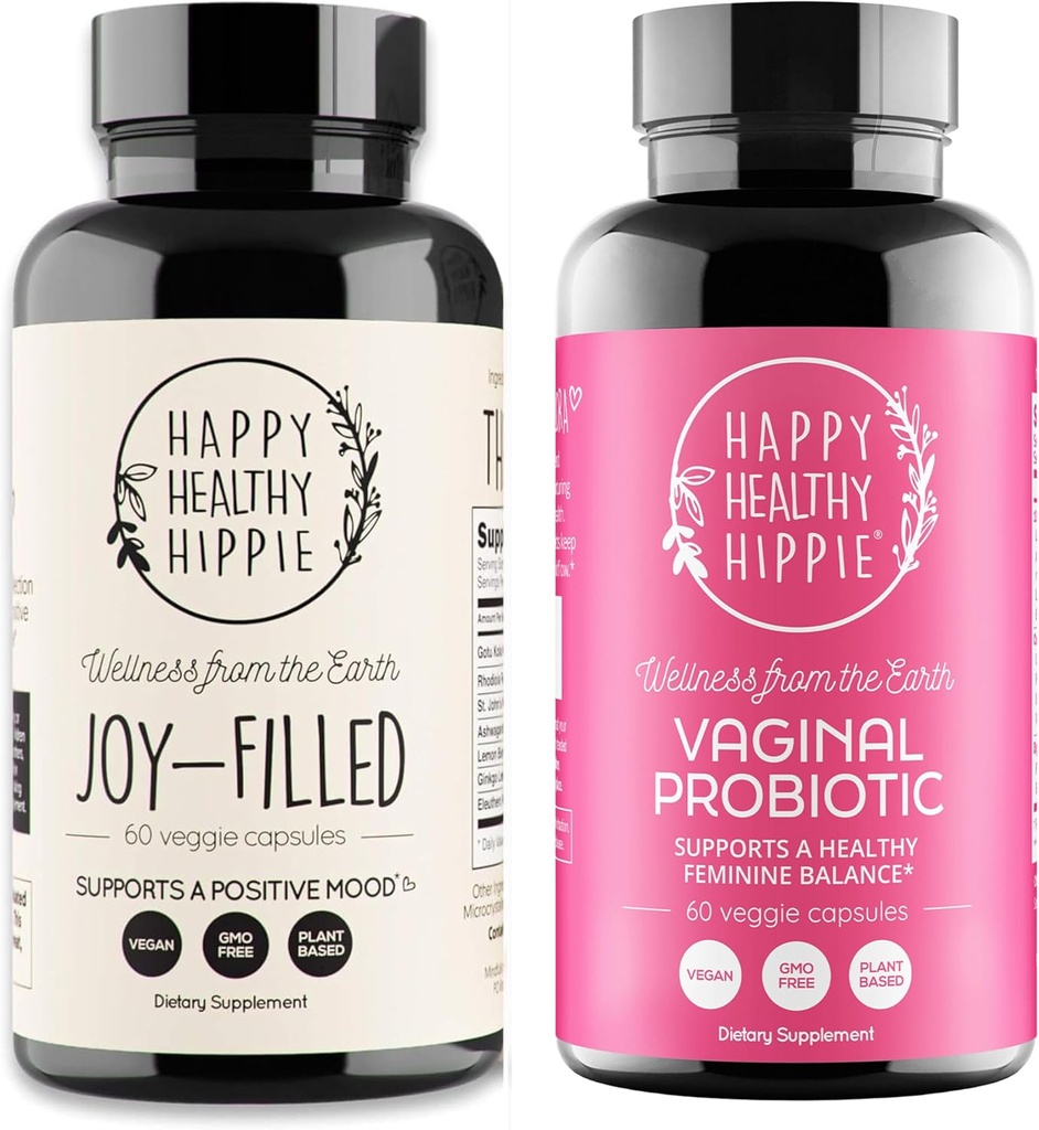 Happy Healthy Hippie Probiotyki Waginalne dla Kobiet & Joy- Filed Mood Wsparcie