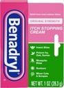 Benadryl Oryginalna siła Itch Zatrzymywanie anty-Itch Cream, HCl difenhydraminy Tematyczny analgesic & Cynk acetat Chroniący skórę, Ulga z większości na zewnątrz Itches, 1 oz (Opakowanie 6)