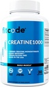 fitcode Creatyne1000, 1 Gram monohydratu czystego stworzenia w każdej porcji, kapsułki wegetariańskie (30 Sług)