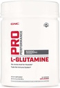 GNC Pro Performance L-Glutamine 5000mg, Amino Acid Supplement Powder, Supports Muscle Recovery & Function, Fuels Immune System, Plays Key Role in Protein Synthesis, Unflavored, Gluten Free, 181