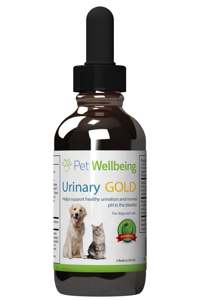 Pieszczoty Wellbeing Urynary Gold dla psów - Wet- Spreparowane Multi- Herb Urynary Tract Support - Bladder Health & Urnary System Wellness - Natural Dog Supplement - Liquid Formula 2 oz (59ml)