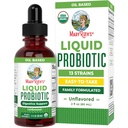 MaryRuth Organics USDA Organic Liquid Probiotic Agregat 124; Digestive Health Agregates 124; Probiotyka dla kobiet, mężczyzn, dzieci 124; Acidophilus Probiotic Agregates 124; Wegan Agregat 124; Travel Friendly Agregable 124; 20 Służenia