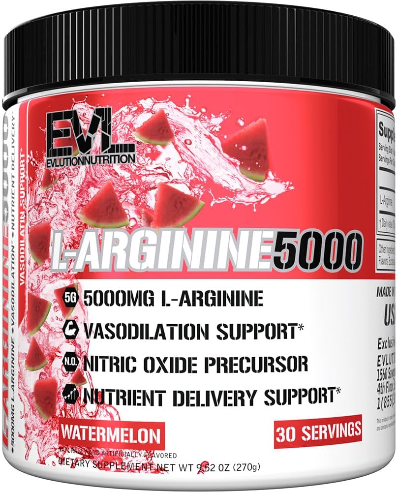 Evlution Nutrition Acid Oxide Booster L- Arginine Supplement - Supplement High Potency Acidic Oxide Supplement with 5000mg of L Arginine for Enhanced Pomps Energy Muscle Growth and Vascularity NO Booster