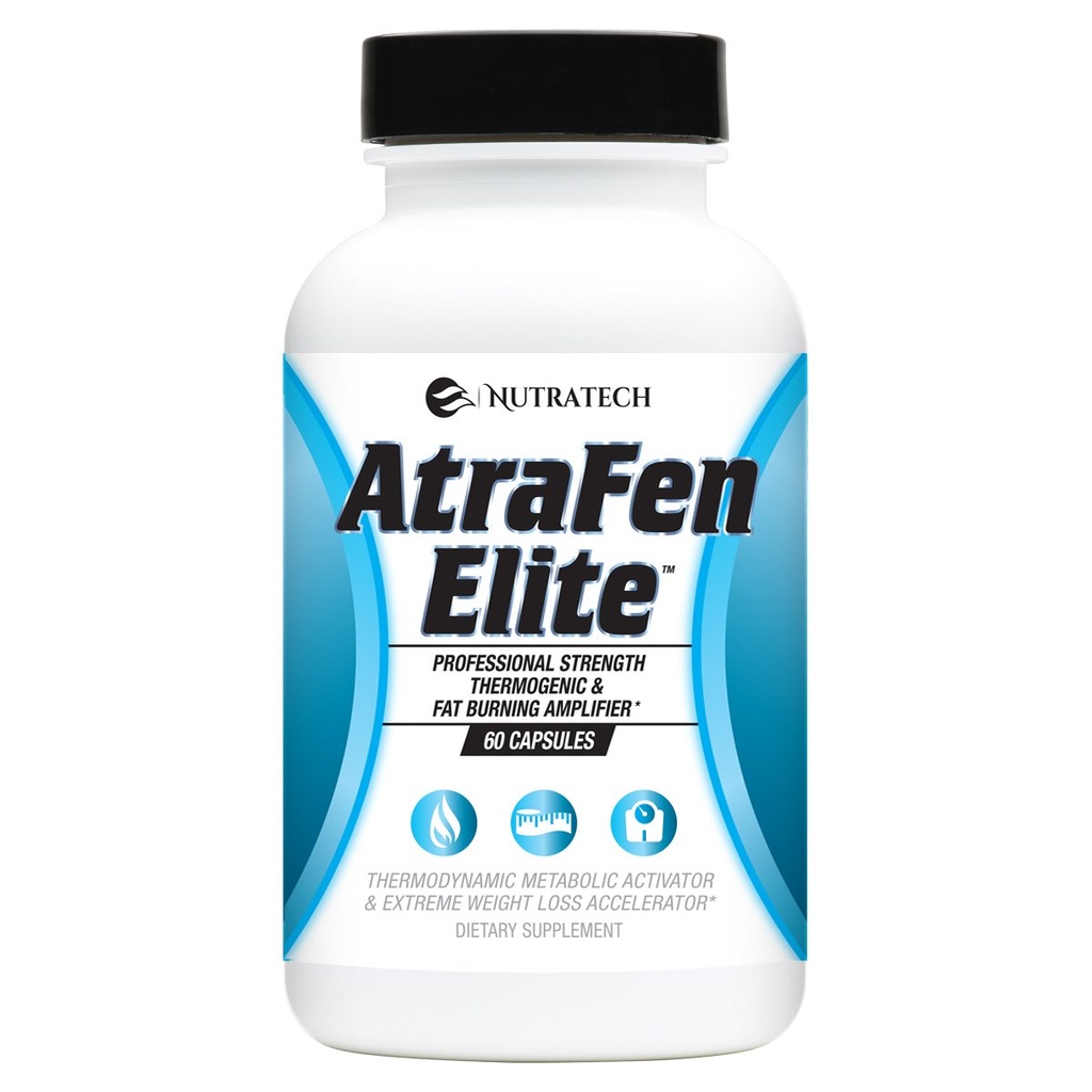 Atrafen Elite - Professional Siła Diet Pomoc, która wspiera zarządzanie wagą, Promotes Energy and helps Supress Food Crages & Appetite. Suplement diety. 60 tabletek.