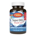 Carlson - Super DHA Gems, 500 mg Suplementy DHA, 640 mg Kwasy tłuszczowe, Wild- Caught Norweski Arctic Fish Oil Concentrat, zrównoważone sourced Nordic Fish Oil Capsules, 60 + 20 Softgels